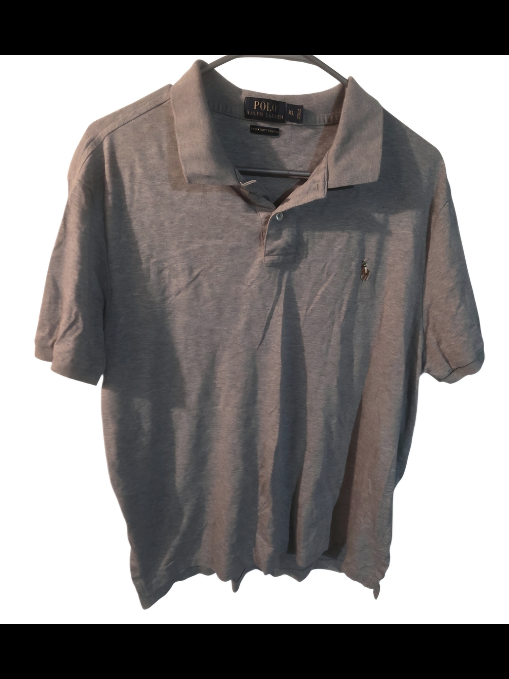 Ralph Lauren Men’s Light Gray Polo Shirt with Embroidered Pony